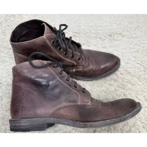 ROAN By Bedstu Men's‎ Distressed Brown Hoover Boots Size 10 Non Slip Lace Up