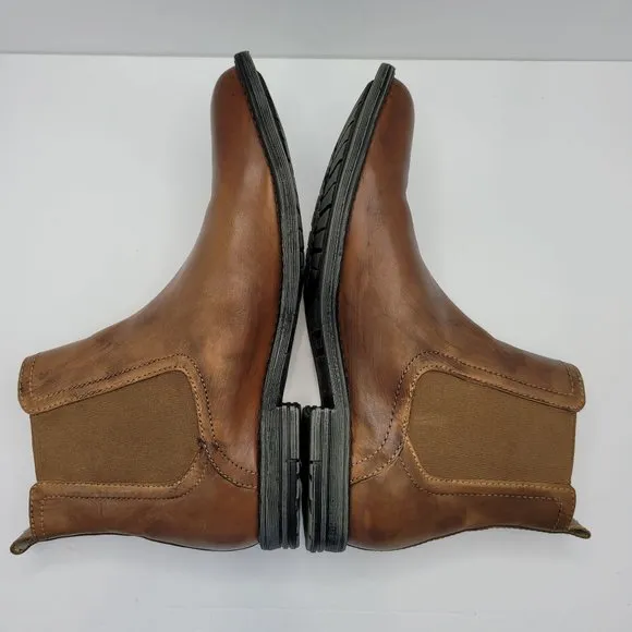 Roan Cynan Men's Brown Leather Chelsea Boots US Size 13
