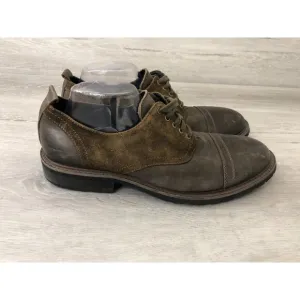 Robert Wayne Footwear Oxford Dress Shoes Men Sz 12 Brown Leather Cap Toe Lace Up
