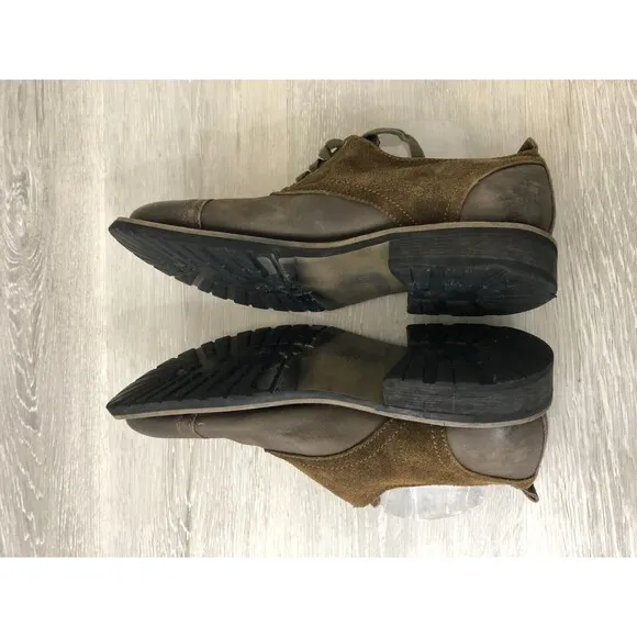 Robert Wayne Footwear Oxford Dress Shoes Men Sz 12 Brown Leather Cap Toe Lace Up