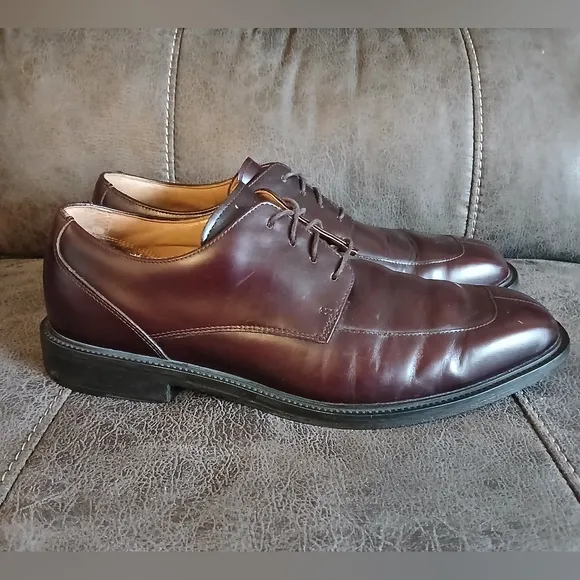 Rockport APM1235E Oxford -Genuine Leather Burgundy Sz 8M Businessman Holiday#543