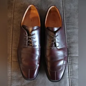Rockport APM1235E Oxford -Genuine Leather Burgundy Sz 8M Businessman Holiday#543