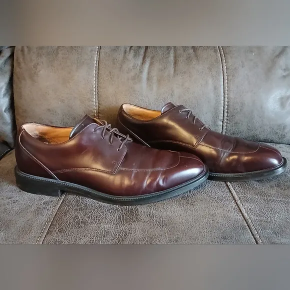 Rockport APM1235E Oxford -Genuine Leather Burgundy Sz 8M Businessman Holiday#543