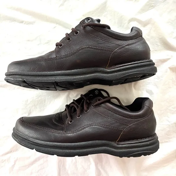 Rockport Mens World Class tour lace up Oxford Brown Leather Shoes SZ 12 NWOT