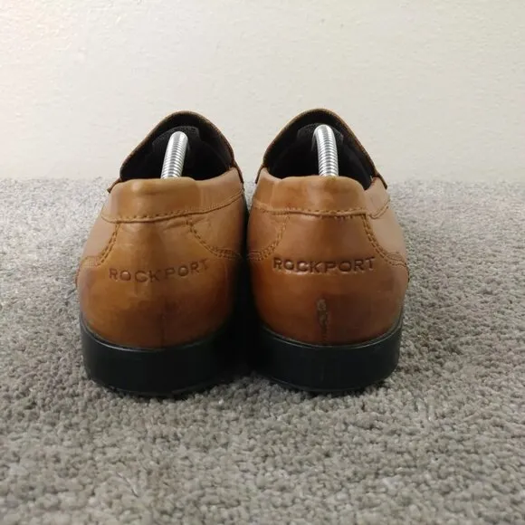 Rockport Penny Loafers Mens Size 11.5 Shoes Walk Ability Brown Leather Slip On