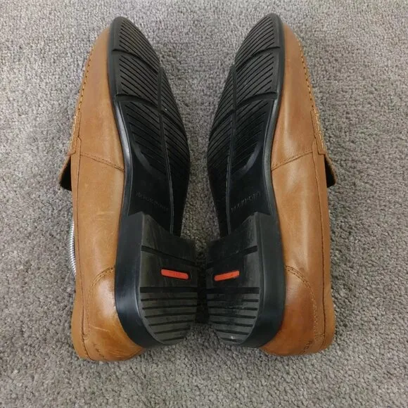 Rockport Penny Loafers Mens Size 11.5 Shoes Walk Ability Brown Leather Slip On