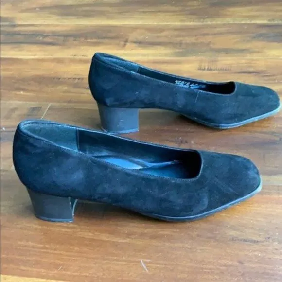𝅺rockport Suede Leather Heels Shoes Loafers Shoes