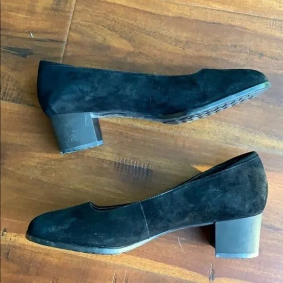 𝅺rockport Suede Leather Heels Shoes Loafers Shoes