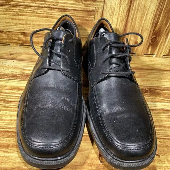 Rockport Mens Dressports Luxe M76869 Black Leather Casual Oxford Shoes Size 12 M