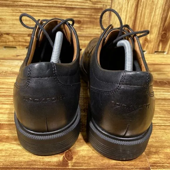 Rockport Mens Dressports Luxe M76869 Black Leather Casual Oxford Shoes Size 12 M