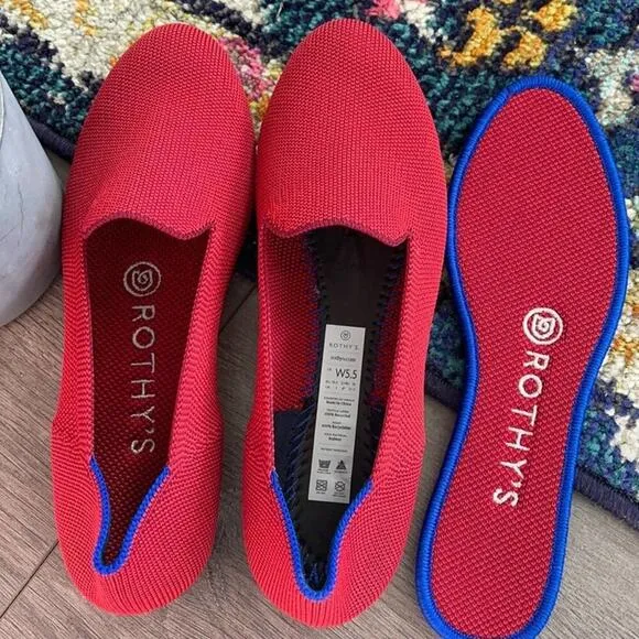 Rothy’s dark red size 5.5 woman’s flat loafers