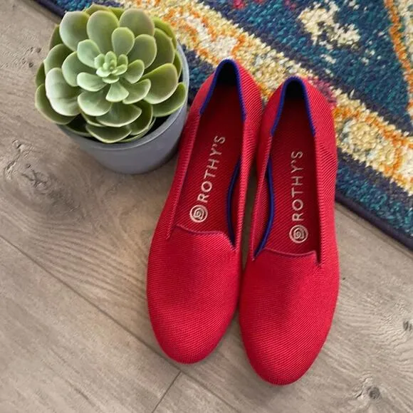 Rothy’s dark red size 7  woman’s flat loafers