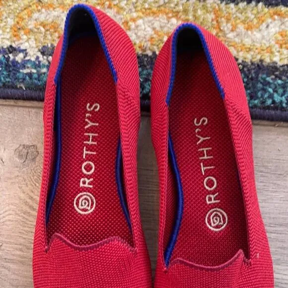 Rothy’s dark red size 7  woman’s flat loafers