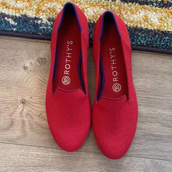 Rothy’s dark red size 7  woman’s flat loafers