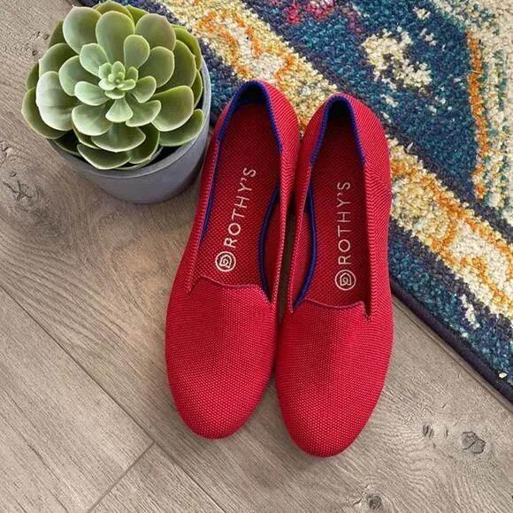 Rothy’s dark red size 7  woman’s flat loafers