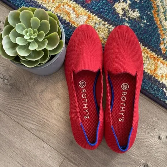 Rothy’s dark red size 7  woman’s flat loafers