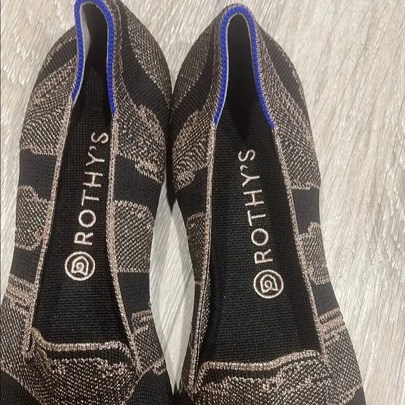 Rothy's gold metallic size 12,5 woman's loafers Shoes