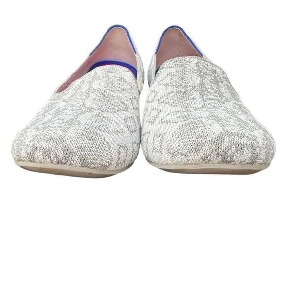 Rothy's Loafers Shoes Snakeskin Python Grey White 9