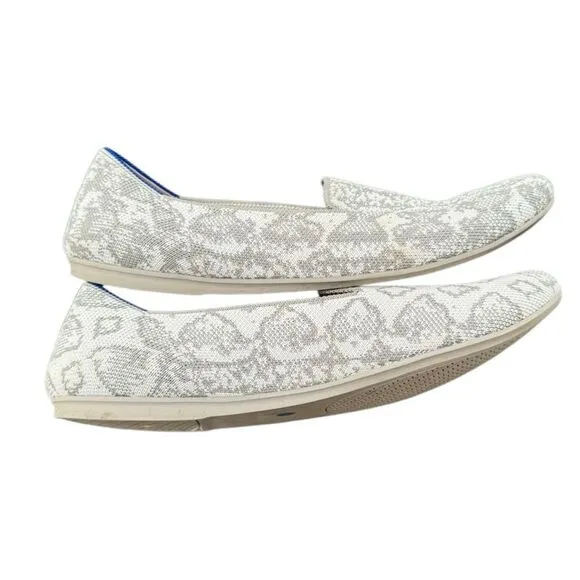 Rothy's Loafers Shoes Snakeskin Python Grey White 9
