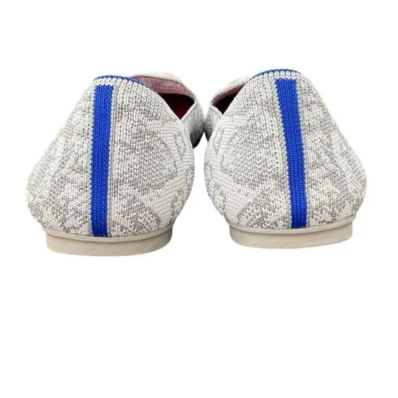 Rothy's Loafers Shoes Snakeskin Python Grey White 9