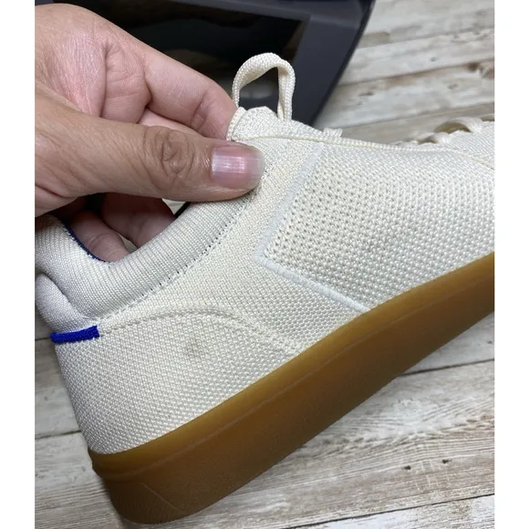 Rothys Shoes Mens 10 Beige Blue The RS01 Sneaker Casual Preppy