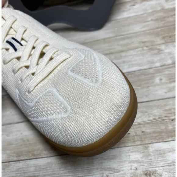 Rothys Shoes Mens 10 Beige Blue The RS01 Sneaker Casual Preppy