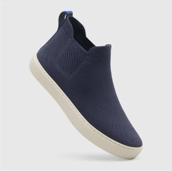 Rothy's The Chelsea Boot Sneakers in Navy Knit
