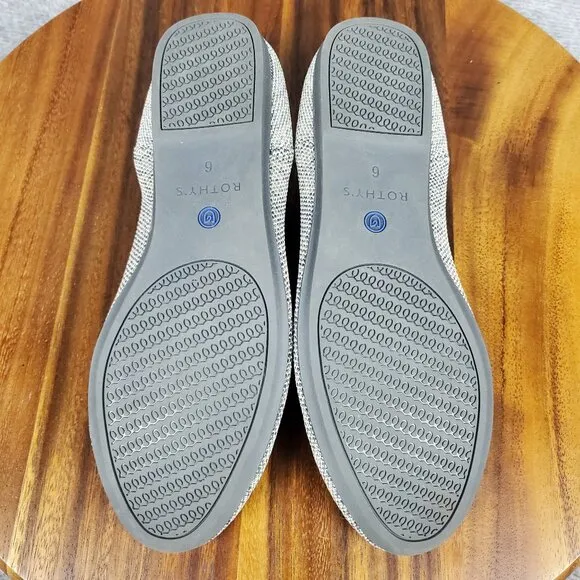 Rothy's The Loafers Women's 6 Heather Gray Round Toe Slip On Comfort Shoes