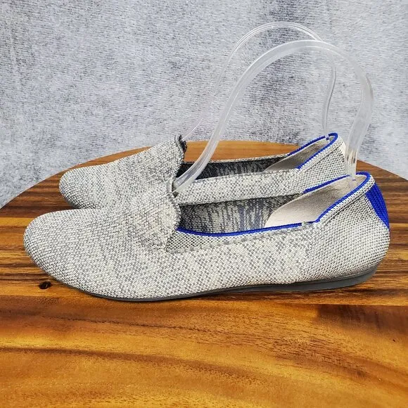 Rothy's The Loafers Women's 6 Heather Gray Round Toe Slip On Comfort Shoes