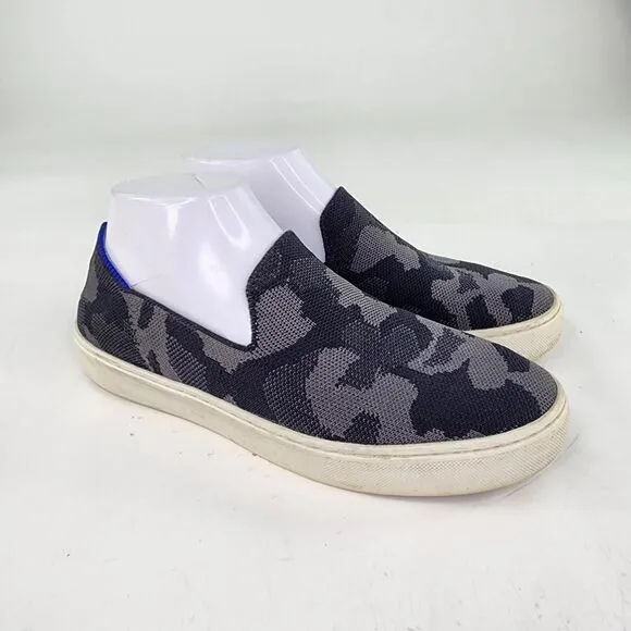 Rothy's The Original Slip On Sneaker US 7.5 Grey Camo Casual Flat Shoes