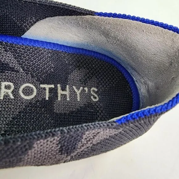 Rothy's The Original Slip On Sneaker US 7.5 Grey Camo Casual Flat Shoes