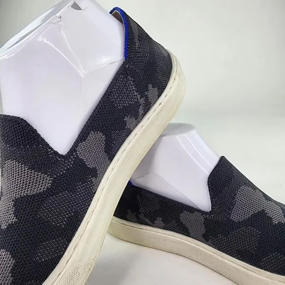 Rothy's The Original Slip On Sneaker US 7.5 Grey Camo Casual Flat Shoes