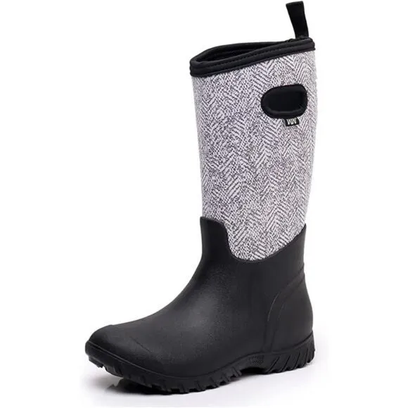 Rubber Rain Boots - Outdoor Hunting Snow Boots, Herringbone