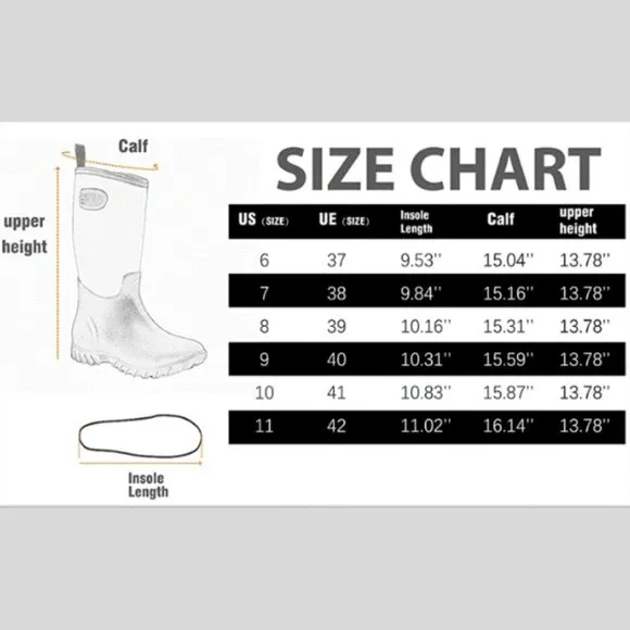 Rubber Rain Boots - Outdoor Hunting Snow Boots, Herringbone