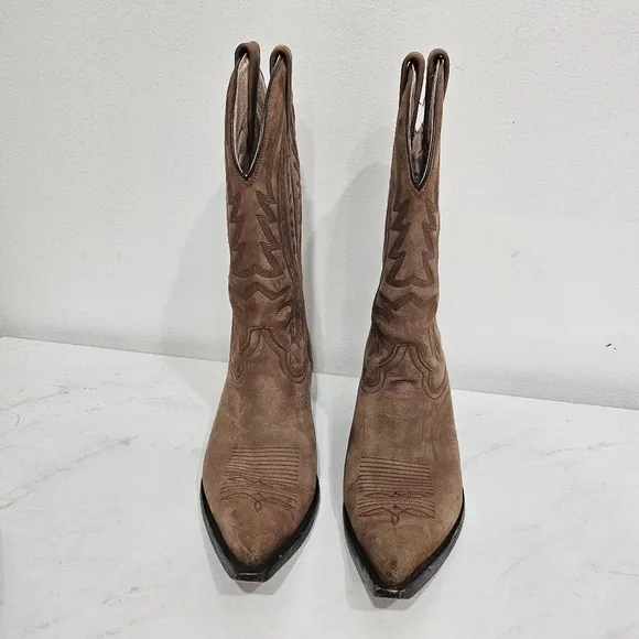 Rudel Western Boots Embroidered Pointed Toe Cowboy Boots Men's Size 9.5