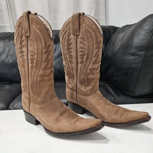 Rudel Western Boots Embroidered Pointed Toe Cowboy Boots Men's Size 9.5