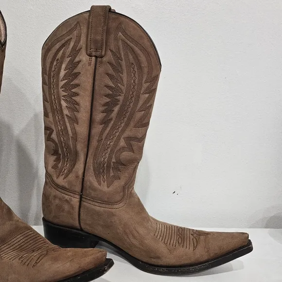 Rudel Western Boots Embroidered Pointed Toe Cowboy Boots Men's Size 9.5