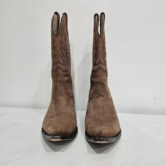 Rudel Western Boots Embroidered Pointed Toe Cowboy Boots Men's Size 9.5