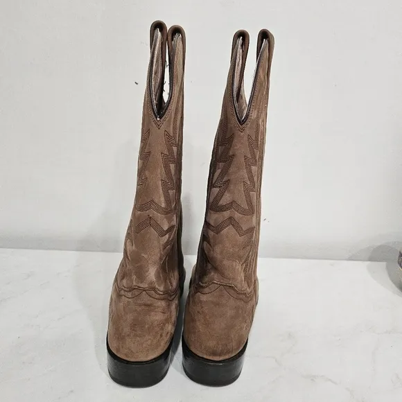 Rudel Western Boots Embroidered Pointed Toe Cowboy Boots Men's Size 9.5