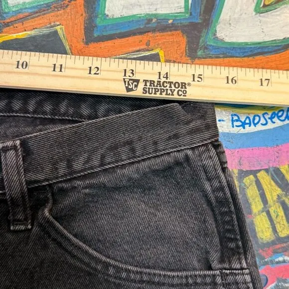Rustler Y2K Black Denim Jeans 34x30 Straight Leg Classic Fit Made in Nicaragua
