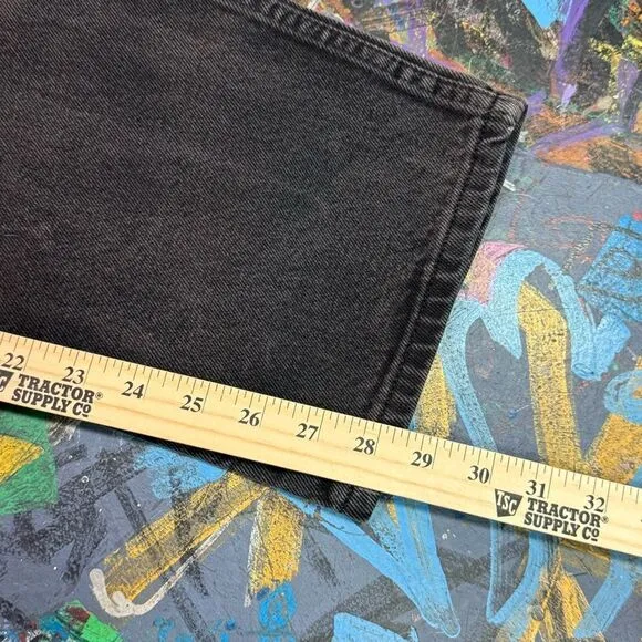 Rustler Y2K Black Denim Jeans 34x30 Straight Leg Classic Fit Made in Nicaragua