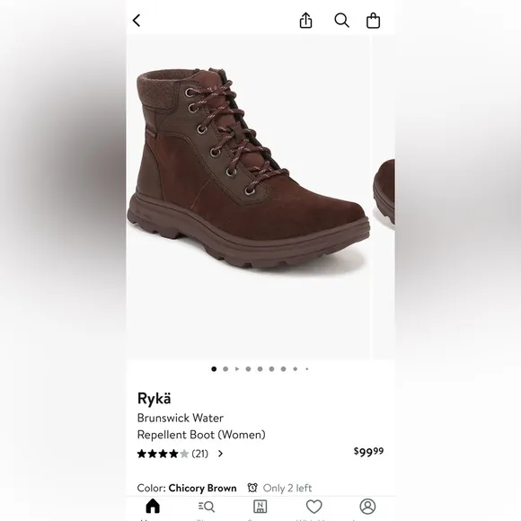 Ryka Brown Lace Up Boots with Suede Finish