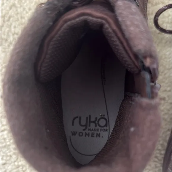 Ryka Brown Lace Up Boots with Suede Finish