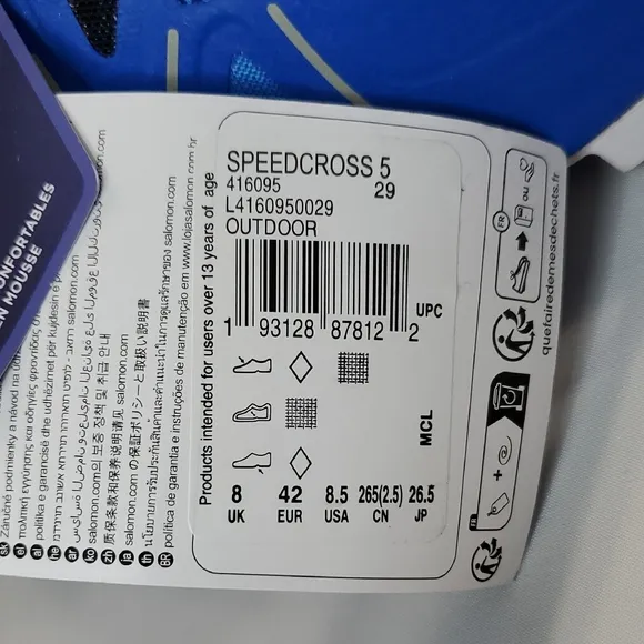 Salomon Speedcross 5 Blue Athletic Shoes