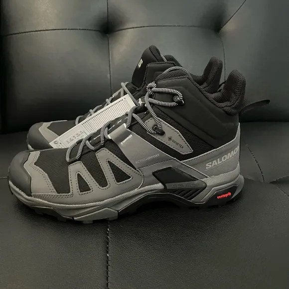 Salomon X Ultra 4 Mid GTX Hiking Boots Shoes Black Gray 413834 Men's