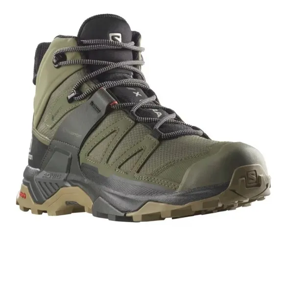 SALOMON X Ultra 4 Mid Mens 11.5 GTX Gore-Tex Hiking Boots/Shoes NEW Lichen Green