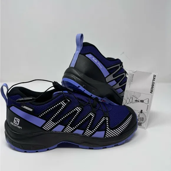SALOMON XA PRO V8 CS WATERPROOF TRAIL RUNNING SHOES KIDS' SIZE 5 ••BRAND NEW ••