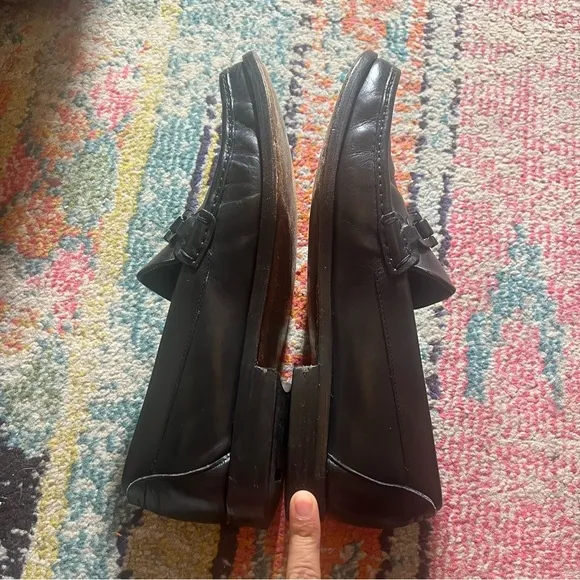Salvatore Ferragamo Black Leather Loafers men’s size 8.5 D