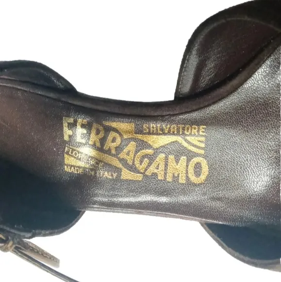 Salvatore Ferragamo Brigida Brown Suede  Stiletto Dress Pump 5.5 B