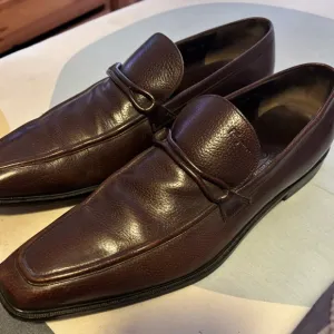 Salvatore Ferragamo Brown Leather Men's Loafers